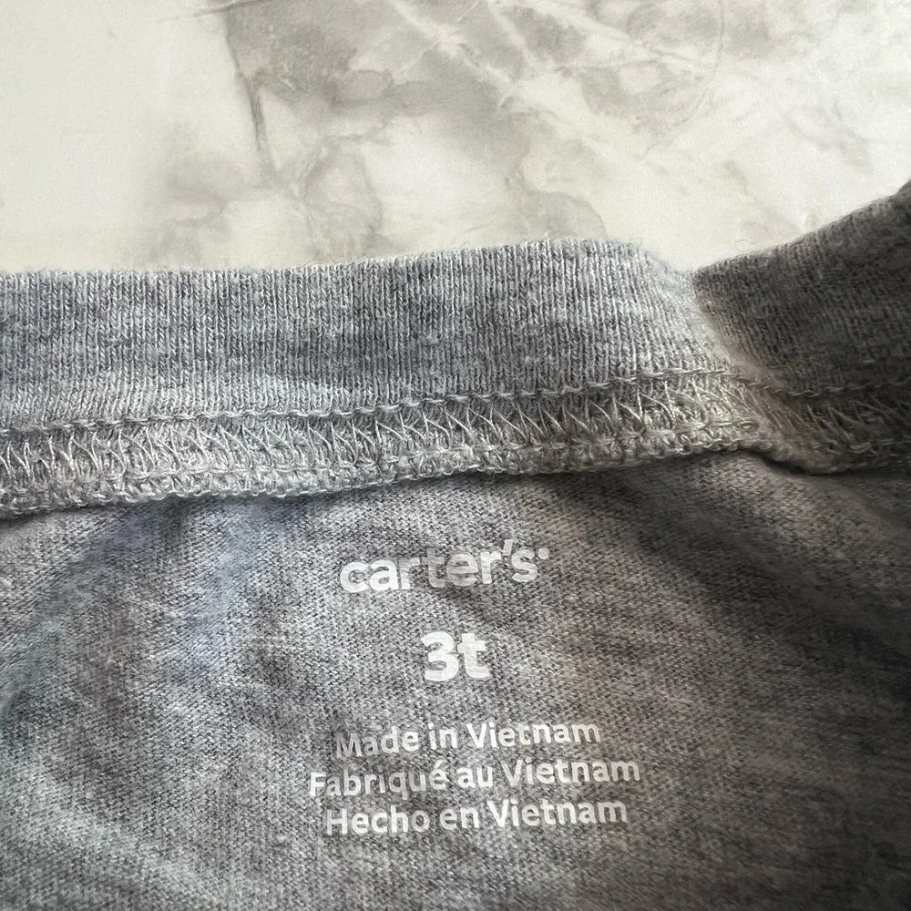 Carter's Gray Tee with 'Small Fry' Graphic